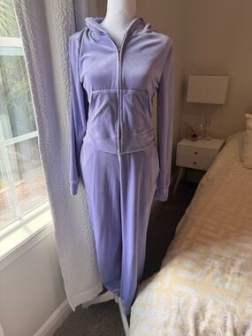 Juicy Couture Forever 21 light purple velour tracksuit